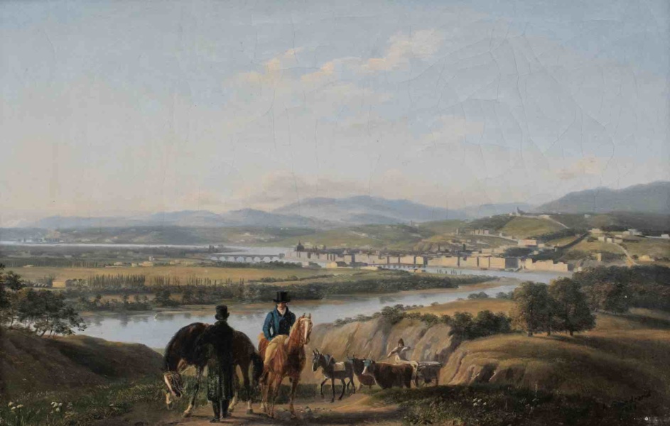 Antoine Guindrand Lyon 1801 id 1843 La halte des cavaliers à l