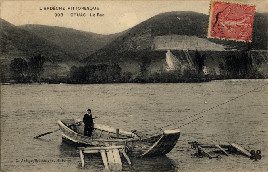 Bac à traille et passeur© Coll Dürennmatt, Promofluvia- BM Lyon