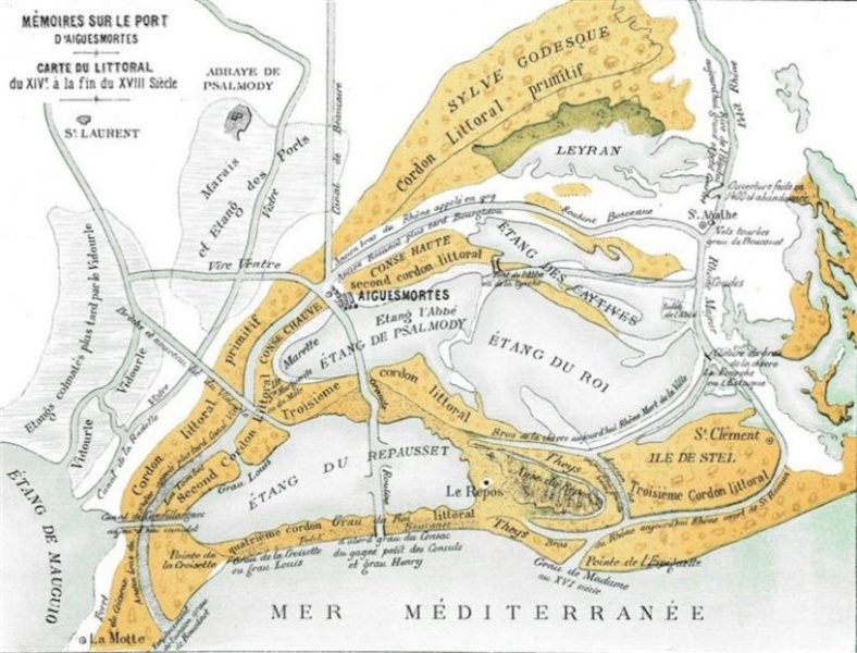 Carte ancienne Territoire Sable de Camargue © DR