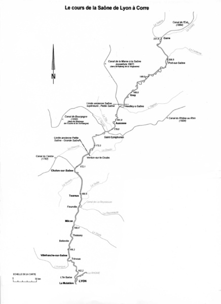 Carte de la Saône JC Mallard © LBonnamour