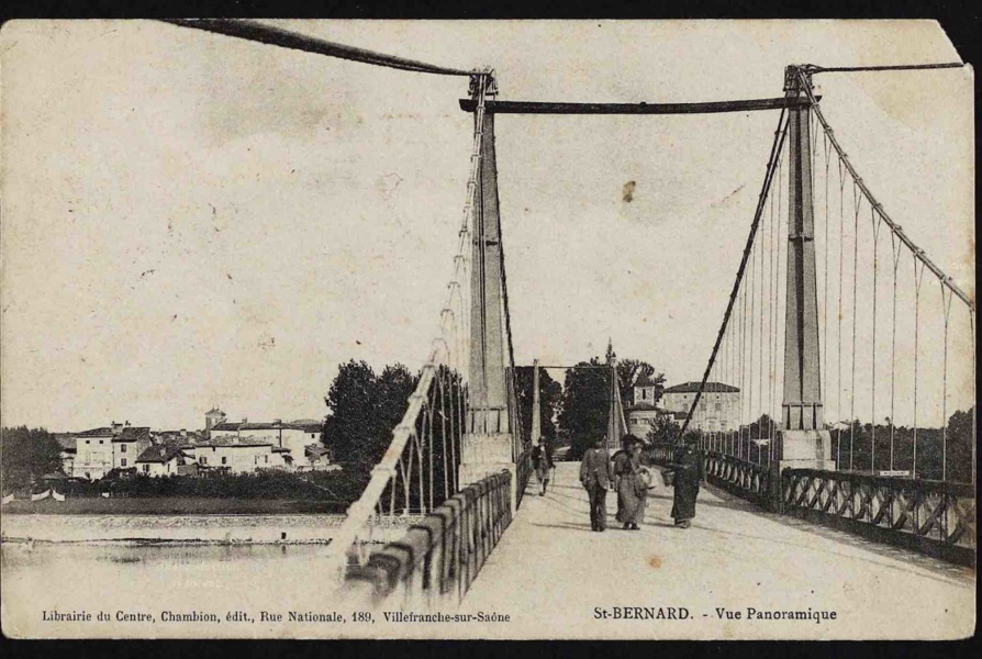 Carte postale pont suspendu St Bernard © DR
