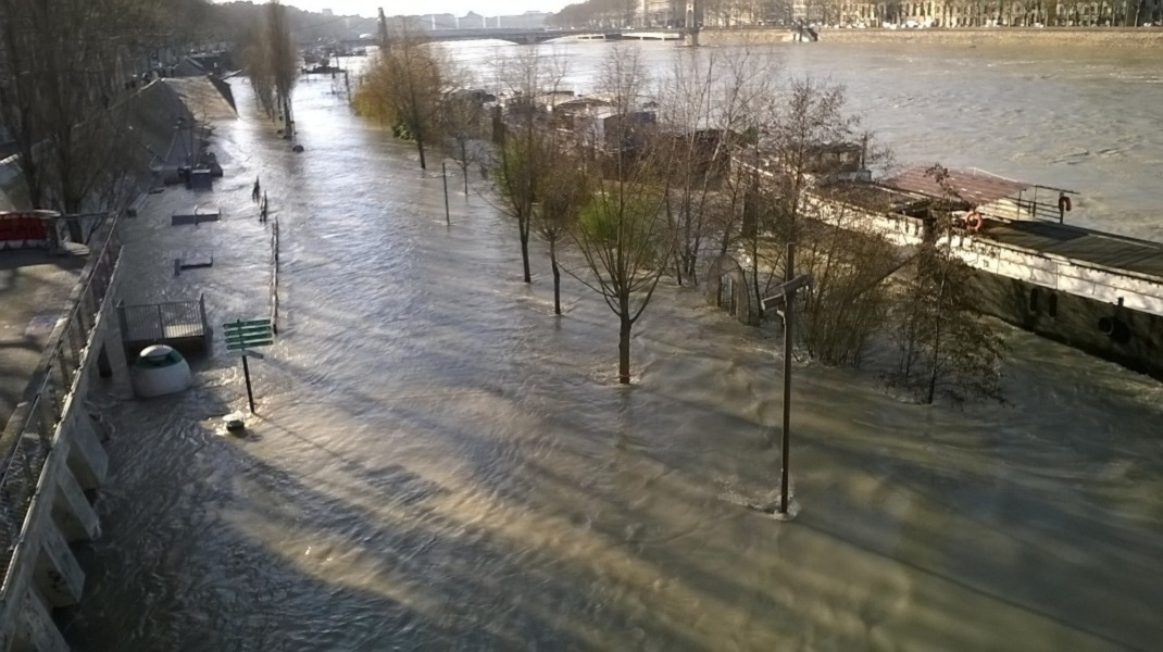 Crue quai Rhône Lyon 2018 © Capsurlerhône
