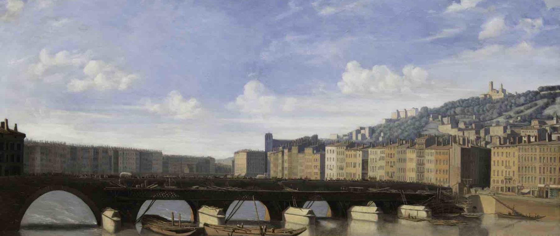 Gaspard Anrioud Chambéry 1809 Lyon 1866 Le pont du Change 1845 56 × 82 2 cm huile sur toile © Tomaselli Collection