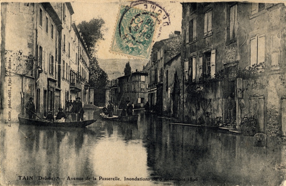 Inondation à Tain en 1896 © Coll Dürenmatt, Promofluvia - BM Lyon