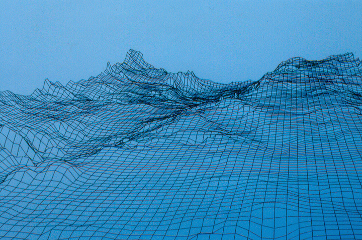 Le gue du Port Guillot a Lux vu en 3D. Image laboratoire des Ponts et Chaussees de Bloise © DR L Bonnamour