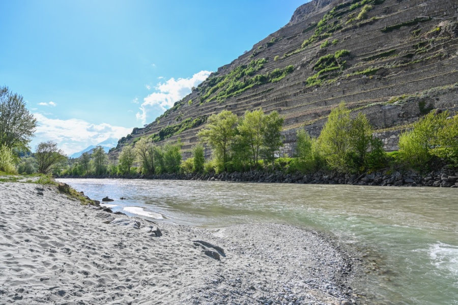 Le Rhone a Sion © Office de tourisme Sion