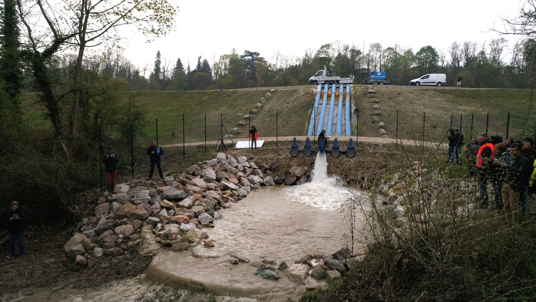 Lone de Jonage, mise en eau © Grand Parc Miribel Jonage
