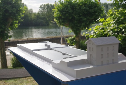 Maquette de la Maison éclusiere face à la Saône ©Créafactory/CHmaquettiste