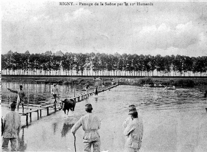 Rigny, passage de la Saone, 12è Hussards © DR L Bonnamour