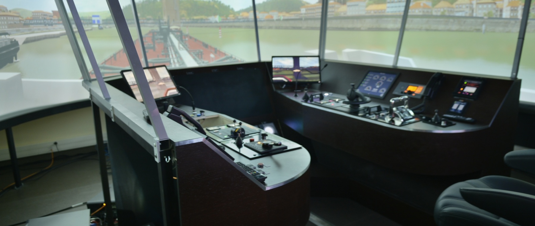 Simulateur de navigation sur le Rhône et la Saône © Gilles Durel, Promofluvia