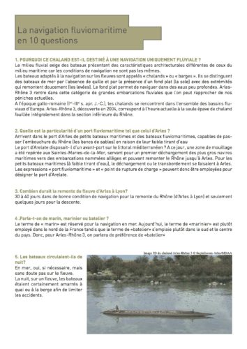 La navigation fluviomaritime en 10 questions © Musée départemental Arles antique