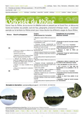 L'odyssée du Rhône 2018 2019 © Grand Parc Miribel Jonage