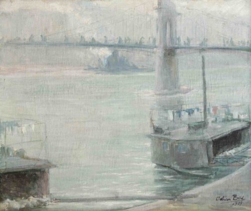 Adrien Bas Lyon 1884 id 1925 Quais du Rhone 1909 huile sur toile 54 × 44 cm © Tomaselli Collection